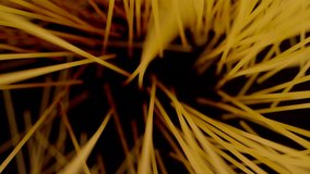 SUPER SLOW MOTION, CLOSE UP, PROBE LENS: Top down view of falling spaghetti on black background in slow motion. Falling spaghetti close up. Detailed view of scattered raw pasta. - Powered by Shutterstock - Get 15% off with code: PIKWIZARD15