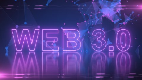 Web 3.0 or Web3 new internet built on blockchain technology - title animation