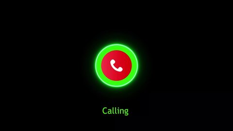 Technology phone calling animation. Incoming call, phone calling.