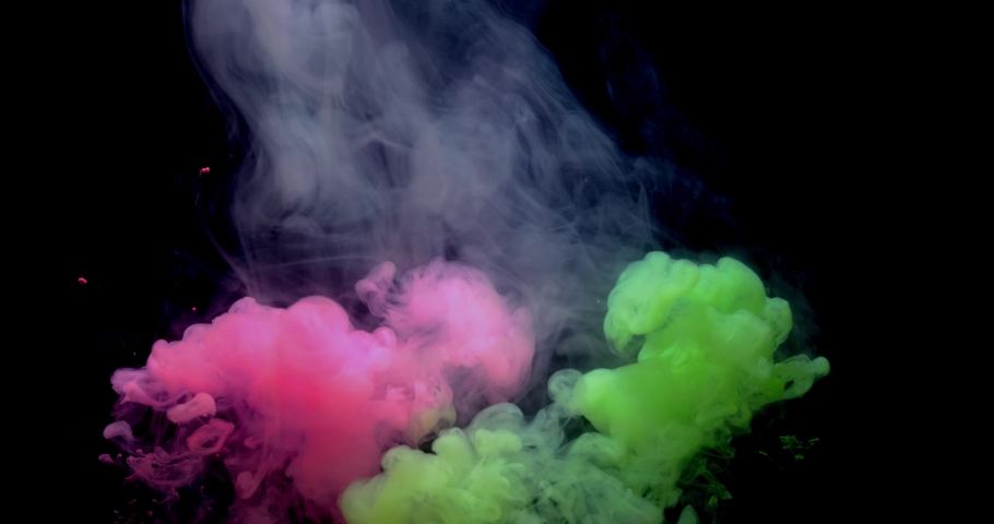 inks in water, color abstract explosion