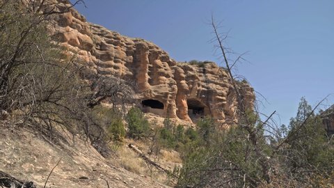 Gila Cliff Dwellings National Monument ruins in cliffside, New Mexico