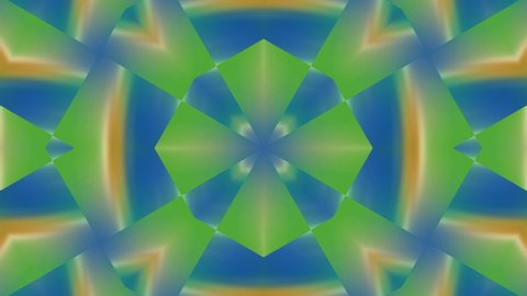 Soft green and blue kaleidoscope abstract background