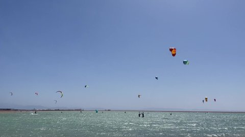 
Kite boarding water sport learning pool, Sinai Dahab, Egypt