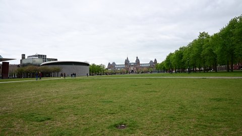Museumplein Square At Amsterdam The Netherlands 27-4-2022