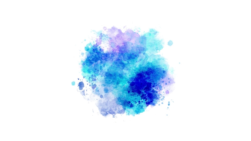 Background of watercolor splashes (blue)