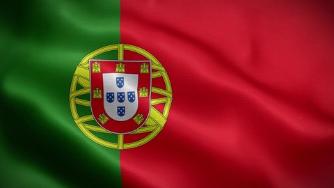 Portugal Flag Loop Background 4K