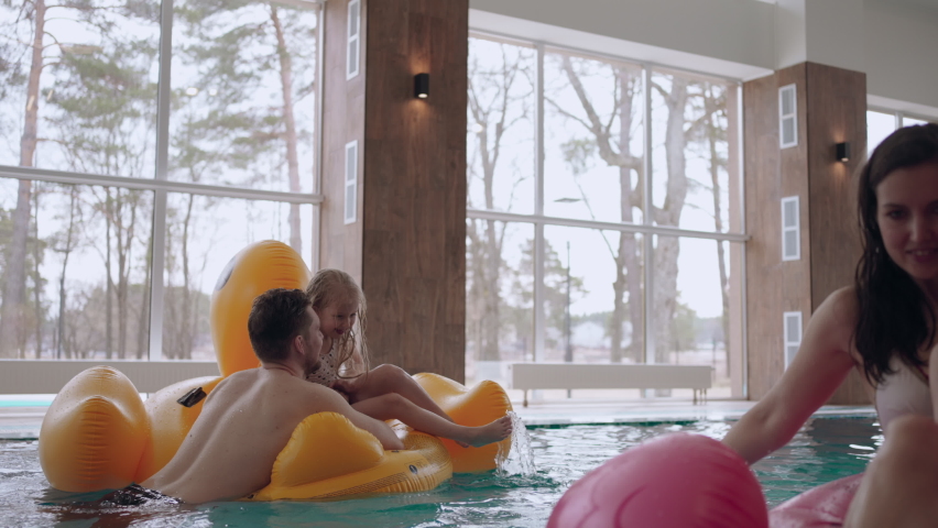 modern indoor swimming pool for rest and recovery health, thermal bath for relaxing and having fun