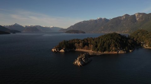 Stunning aerial view of Whytecliff Park in West Vancouver, British Columbia, Canada