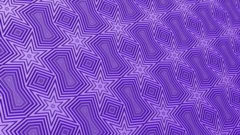 Seamless Star pattern of geometric shapes, Geometric patterns on purple background. Seamless looping. Ultra HD 4K