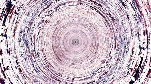 Abstract motion graphic loop circle grunge stone psychedelic twisting in tunnel background multicolored helix vortex light. 4K loop pattern glow brown round striped swirling hypnotic