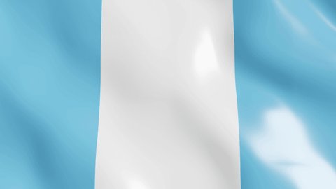 Waving flag of Guatemala country. 3d render national flag dynamic background. 4k realistic seamless loop animated video clip