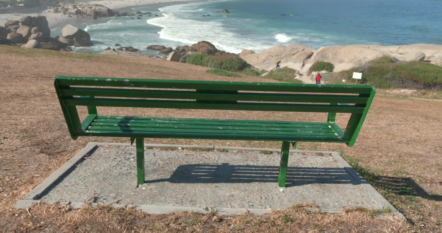 Establishing shot of Capetown, South Africa along the coastal area