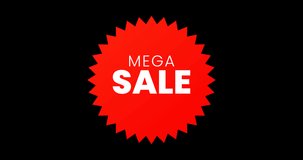 Mega Sale Sticker motion graphic video
