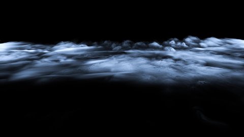 Abstract smoke in slow motion. Smoke, Cloud of cold fog in light spot background. Light, white, fog, cloud, black background, 4k, ice smoke cloud. Floating fog.