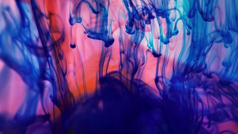 Abstract colorful. Colorful painted ink on water background. Abstract design of colour painted. Color splash paint mixing. Multicolored liquid dye. Abstract colorful background.
