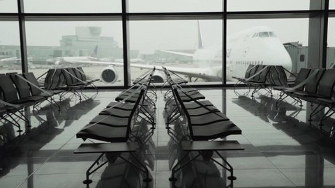 Frankfurt, Germany - NOV 11 2021: Lufthansa Boeing 747 parked at Frankfurt International Airport.