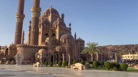 Al Mustafa Mosque, Sharm El Sheikh, 4k cinematic footage, Sinai, Egypt