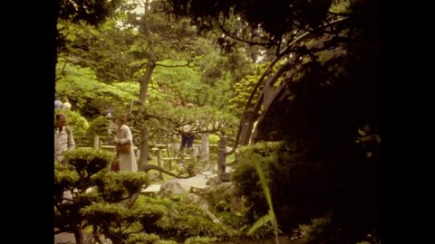 SAN FRANCISCO, USA MAY 1979: Golden Gate Park in San Francisco in 70's, 4k Digitized footage