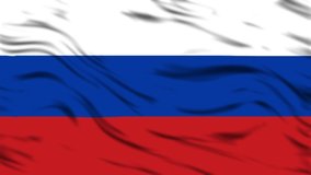 A waving national flag of Russia on a fabric texture background. Flag video for design and advertising. 3D-Illustration. 3D-rendering