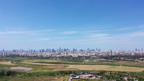 Tel Aviv City Panorama Aerial view in summer
Drone view over tel aviv cityscape with skyscrapers, 2022
