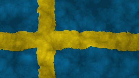 Smoke in the colors of the flag of Sweden. High quality 4K resolution.