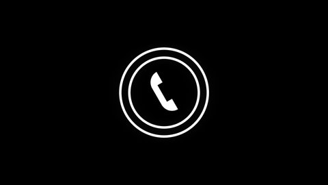 White picture of phone on a black background. phoning. Distortion liquid style transition icon for your project. 4K video animation for motion graphics and compositing.