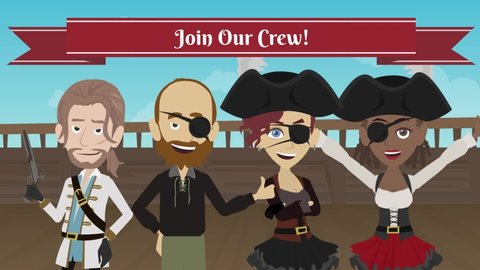 Join our crew of gangsters cartoon animated concept