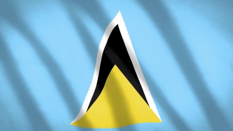 Saint Lucia Flag 4K Video Resolution