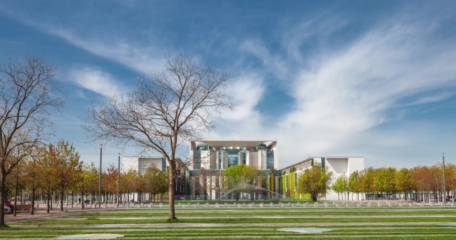 Hyper Lapse der deutschen Bundeskanzlei in Berlin, Deutschland