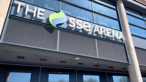 The SSE Arena in Belfast - Home of the Belfast Giants - BELFAST, UNITED KINGDOM - APRIL 25, 2022