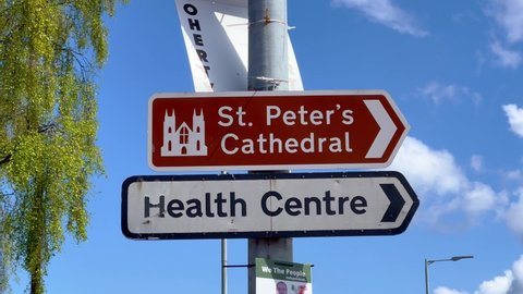 St Peters Cathedral in Belfast - BELFAST, UNITED KINGDOM - APRIL 25, 2022