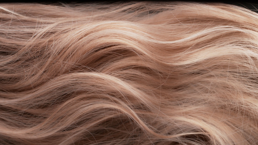 Super Slow Motion Shot of Waving Light Brown Highlighted Hair at 1000 fps. | Shutterstock HD Video #1089811093