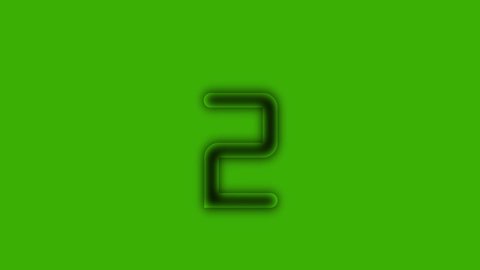 Countdown leader clock on misty abstract green flickering background animation