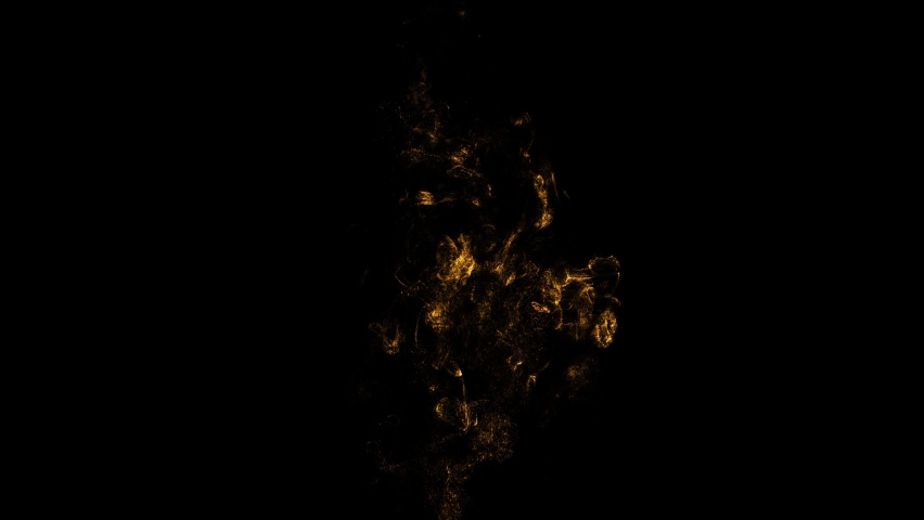 Gold Particles Moving Background. fast energy flying wave line with flash lights. Particle from below. Particle gold dust flickering on black background. Abstract Footage background for text.  | Shutterstock HD Video #1089824757