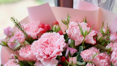 Flowers and gifts for mothers on Mother's Day（Translation:Happy Mother's Day, mom）