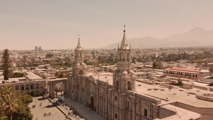 Arequipa Cathedral or Basilica Cathedral of Santa Maria Arequipa, Peru