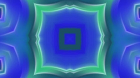Blue and green soft kaleidoscope abstract background