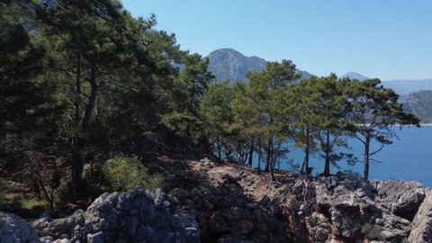 Very beautiful promontory and shore near the Lycian trail. High quality 4k footage