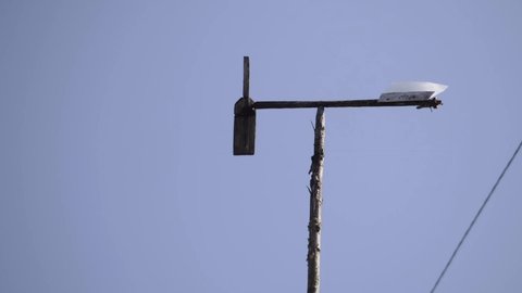 Homemade weather vane with a rotating propeller
