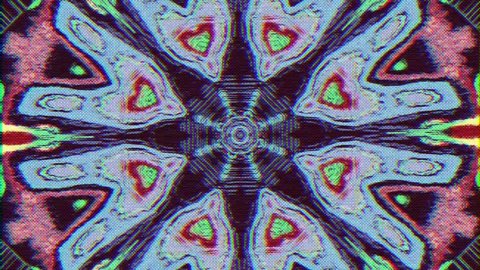 80s mood hypnotic ornamental nostalgic psychedelic dreamy abstract background. Motion graphic video. 