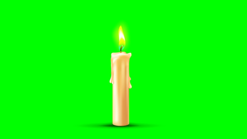 Candle burning animation, Motion graphic animation in 4k Background for green screen Royalty-Free Stock Footage #1089867377