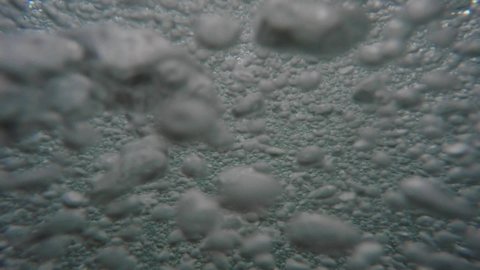 bubbles in a large jacuzzi under water