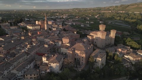 aerial view of Vignola, Modena, Italy