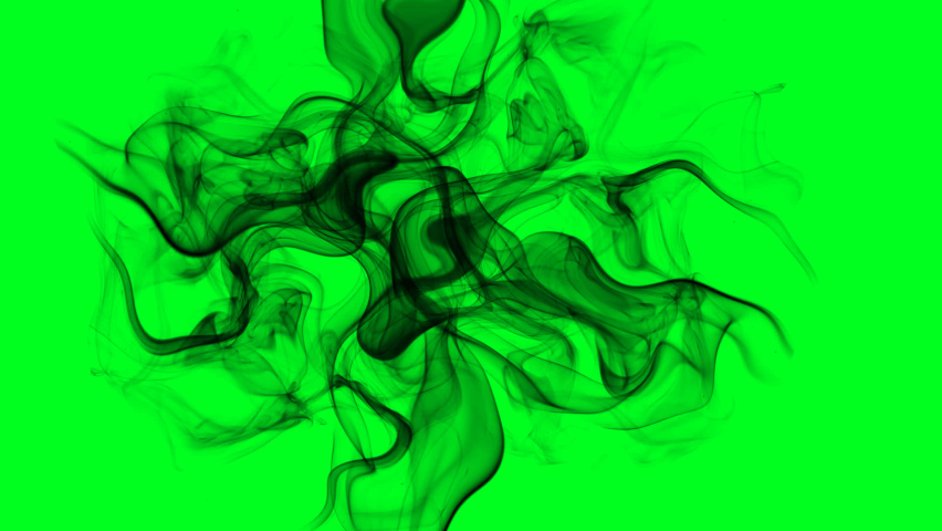 Black Smoke On Green Screen