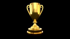 Golden Trophy, Rotating with Alpha Channel, 3D Render  - Powered by Shutterstock - Get 15% off with code: PIKWIZARD15