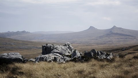 Two Sisters Ridge, an Area that was Bitterly Fought During the Falklands-Argentine War in 1982, Falkland Islands (Islas Malvinas), South Atlantic Ocean. 4K Resolution.