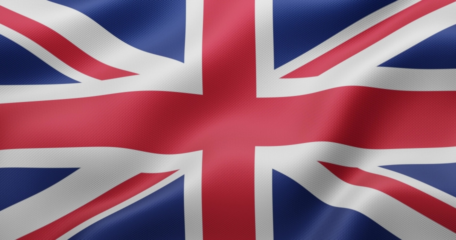 Waving flag of United Kingdom - Flag of Great Britain loop animation - 3D 4K video. Closeup of waving flag of , uk great britain england symbol, named united kingdom flag | Shutterstock HD Video #1089901223