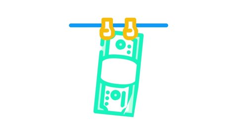 money laundered color icon animation