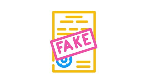 fake document color icon animation