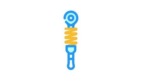 shock absorber car color icon animation